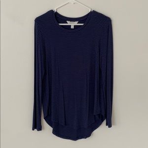 Size small striped blue long sleeve shirt